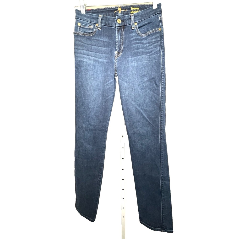 Seven 7 for all Mankind Jeans Kimmie Straight Leg Women's Blue Denim Y2K Sz 27‎